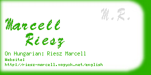 marcell riesz business card